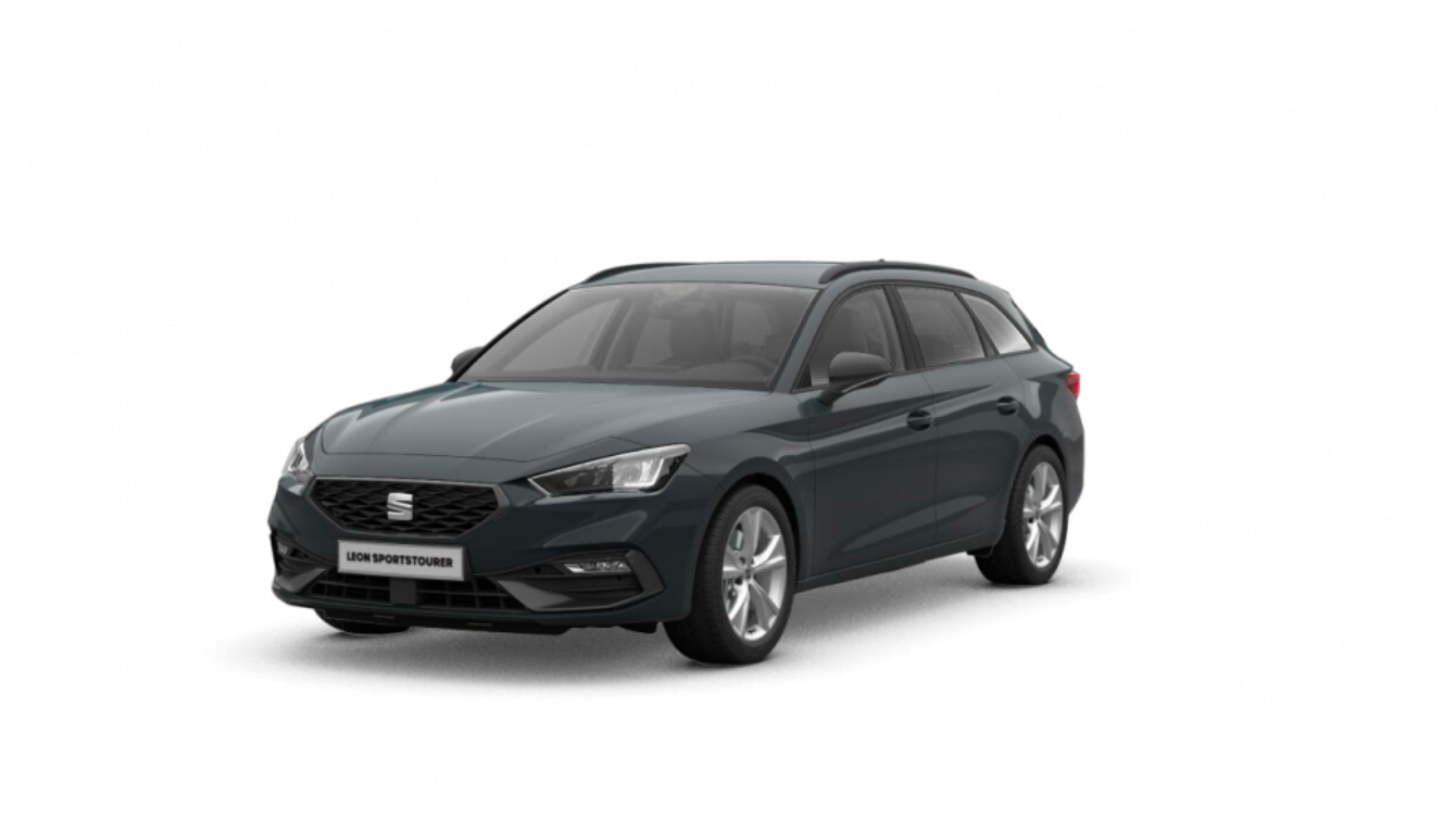 Seat leon phev at a charging station, rear view of vehicle