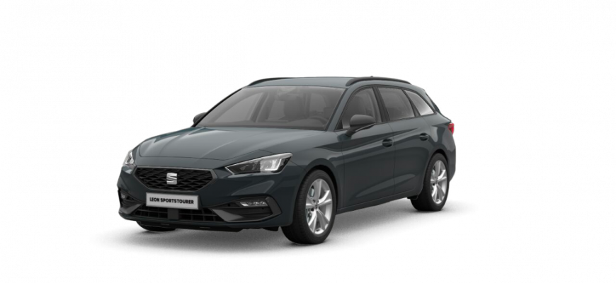 Seat leon phev at a charging station, rear view of vehicle