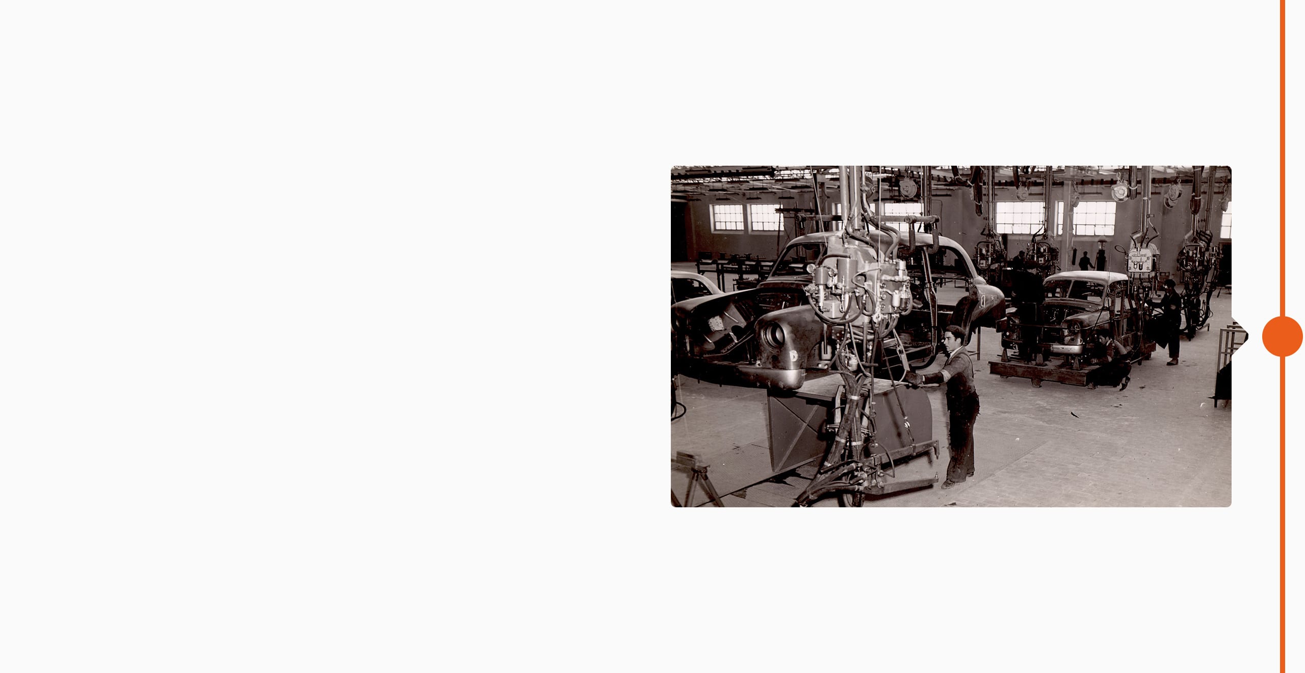 Histoire de la marque SEAT 1953 - Zona Franca factory photo noir et blanc