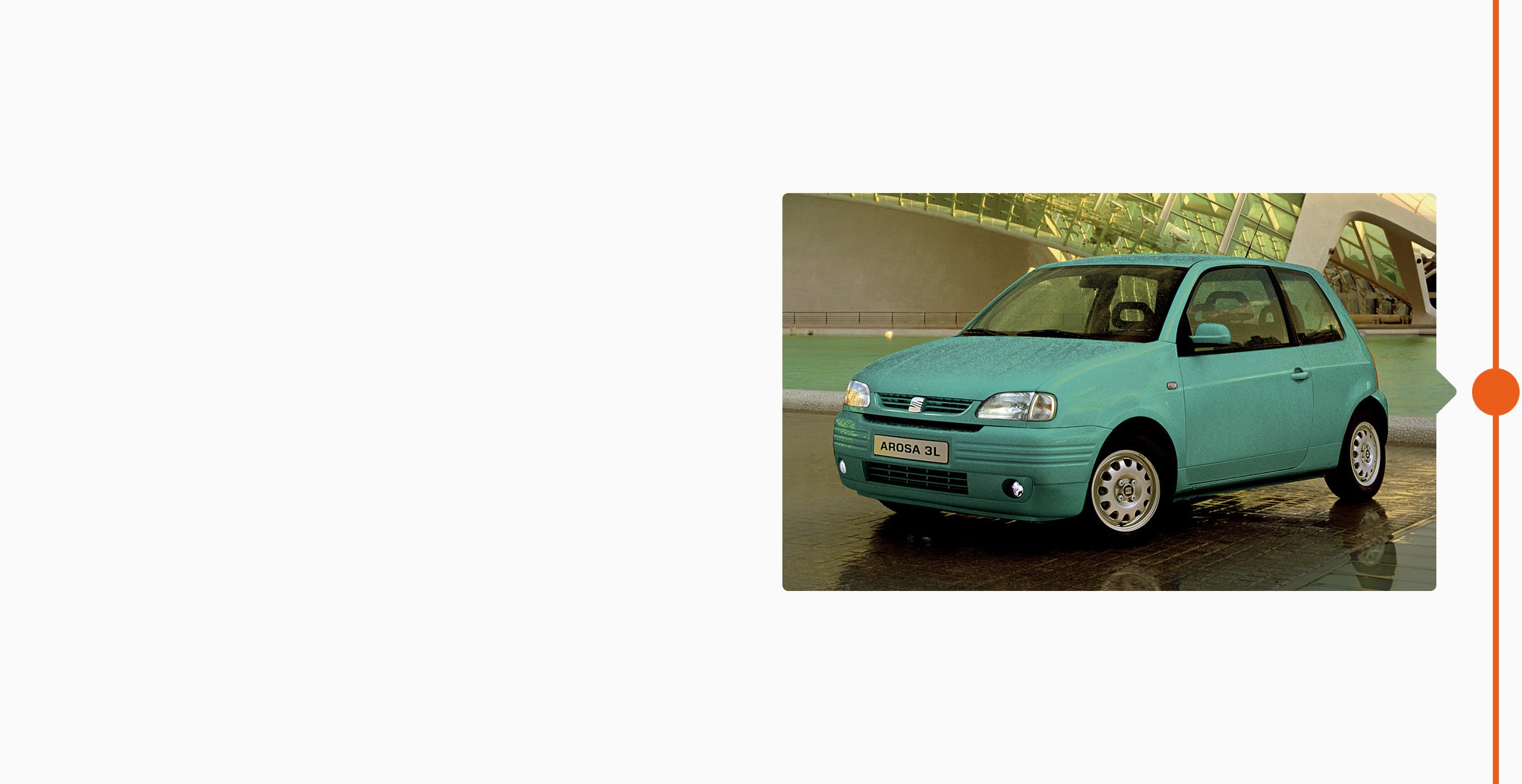 Histoire de la marque SEAT 1997 - SEAT Arosa car blue