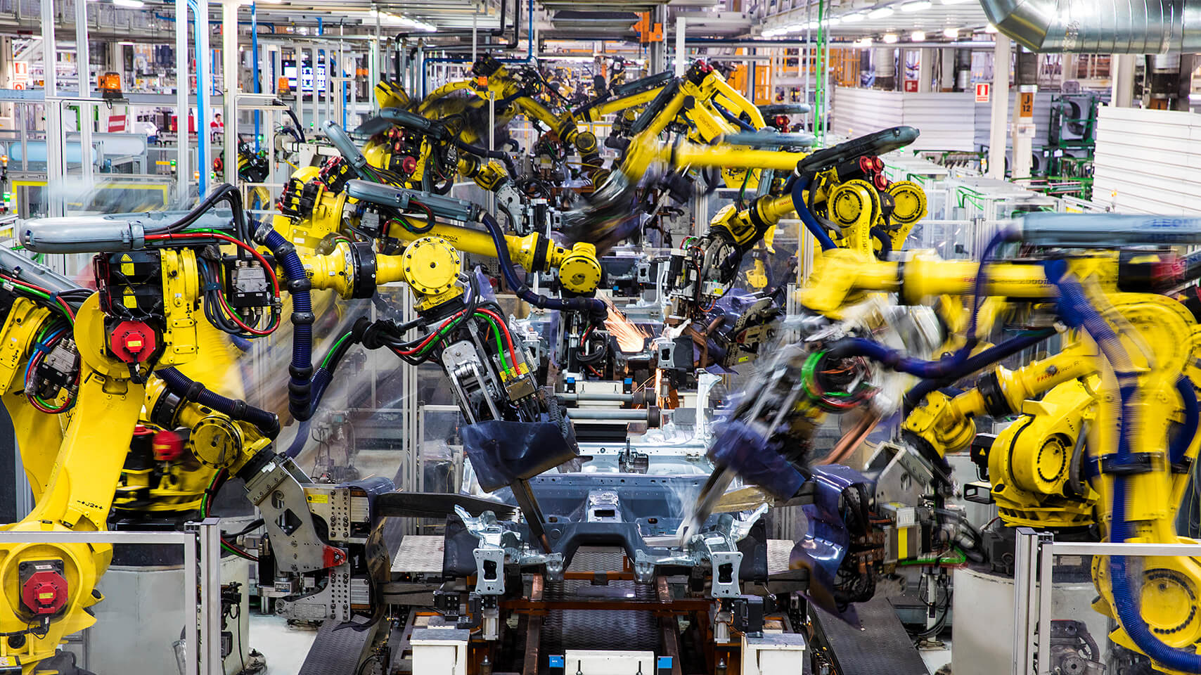 Une chorégraphie avec 2 000 robots - Robots fonctionnant à l'usine SEAT 1