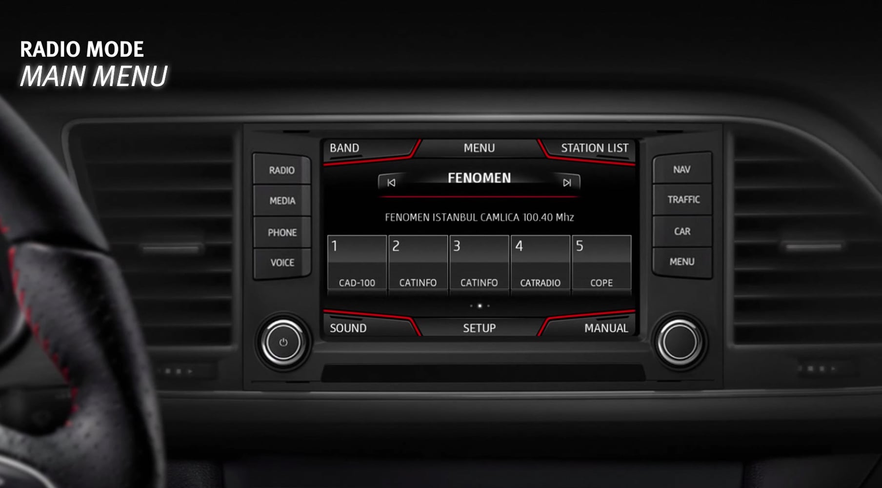 Système Navi Plus SEAT (Mode radio)