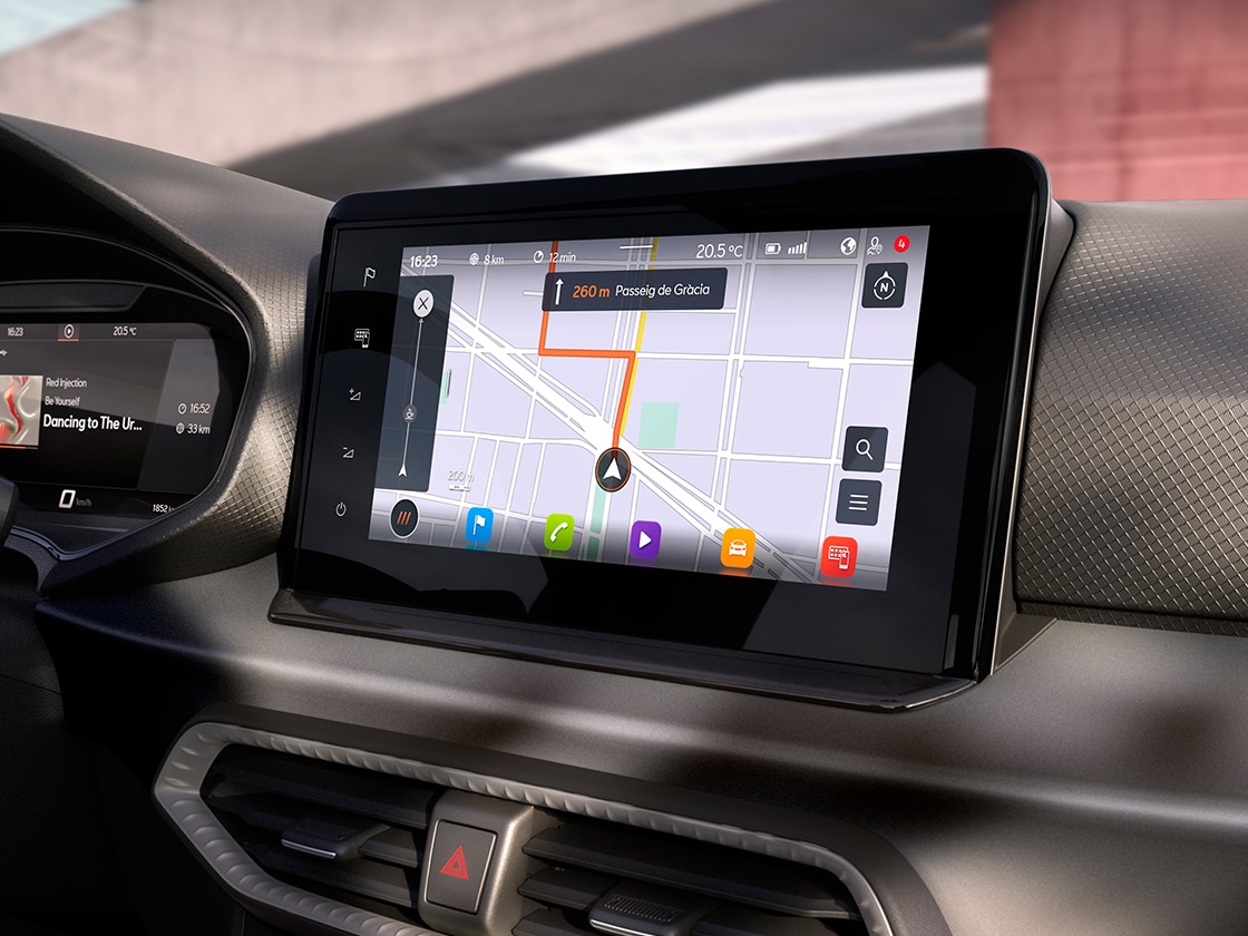 Vue de l’écran tactile de la SEAT Ibiza  Vue de l’écran tactile de la SEAT Ibiza