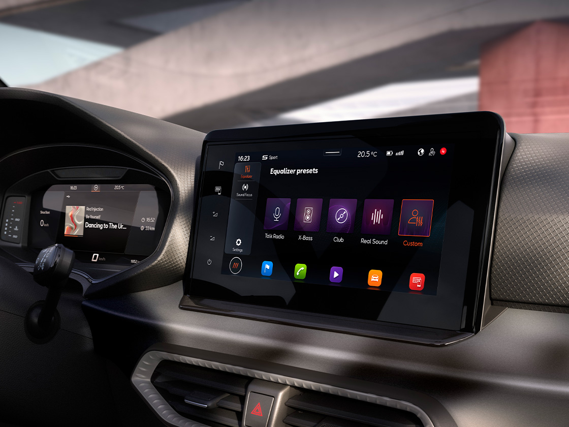 Écran du système audio de la SEAT Ibiza