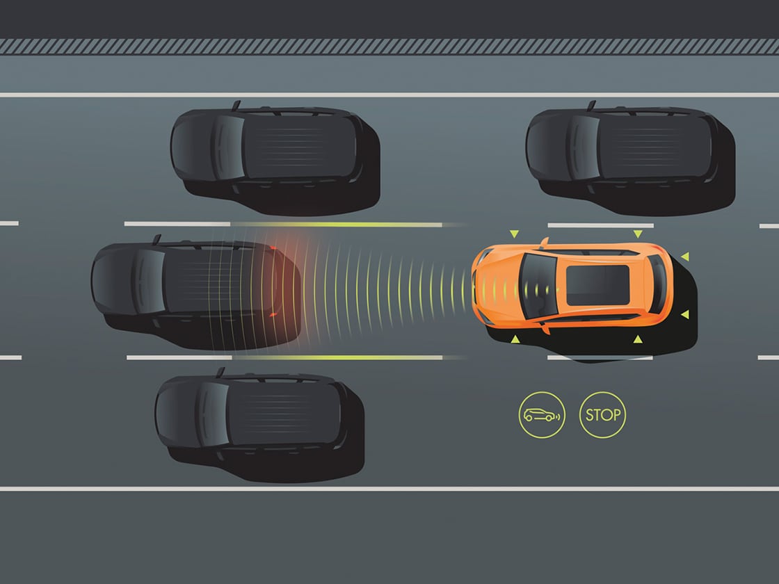 Le pack sécurité et conduite xl de la seat leon sportstourer, combinant le régulateur de vitesse adaptatif, le système high beam assist et la reconnaissance des panneaux de signalisation avec la technologie de maintien de la trajectoire pour une sécurité accrue lorsque le véhicule est en mouvement.