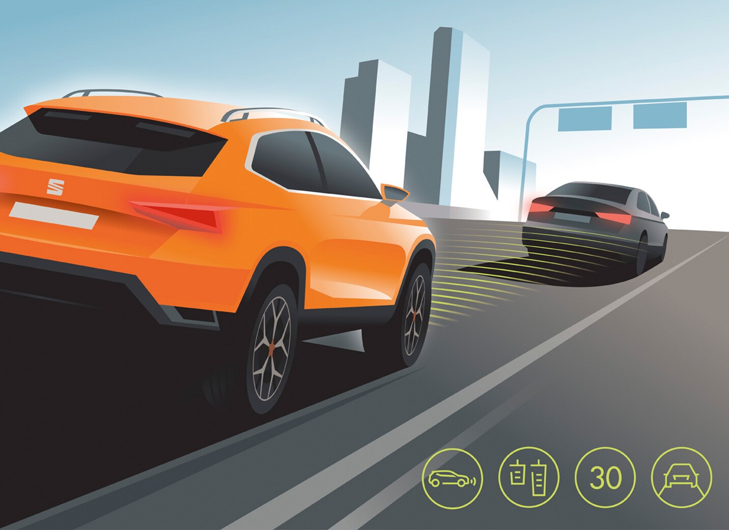 Nouvelle SEAT Ateca régulateur adaptatif intelligent démonstration