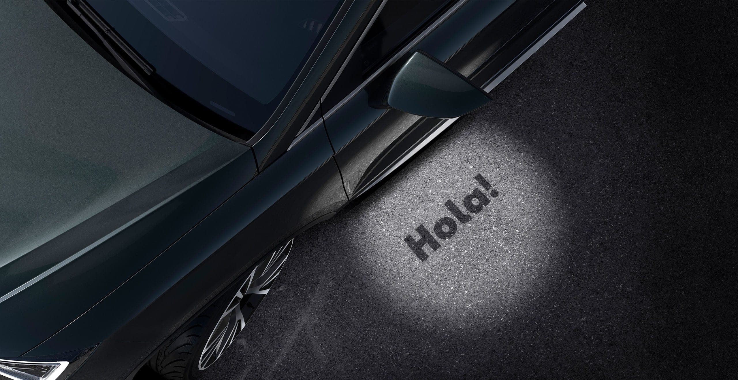 SUV SEAT Ateca vue détaillée éclairage de bienvenue hola hola
