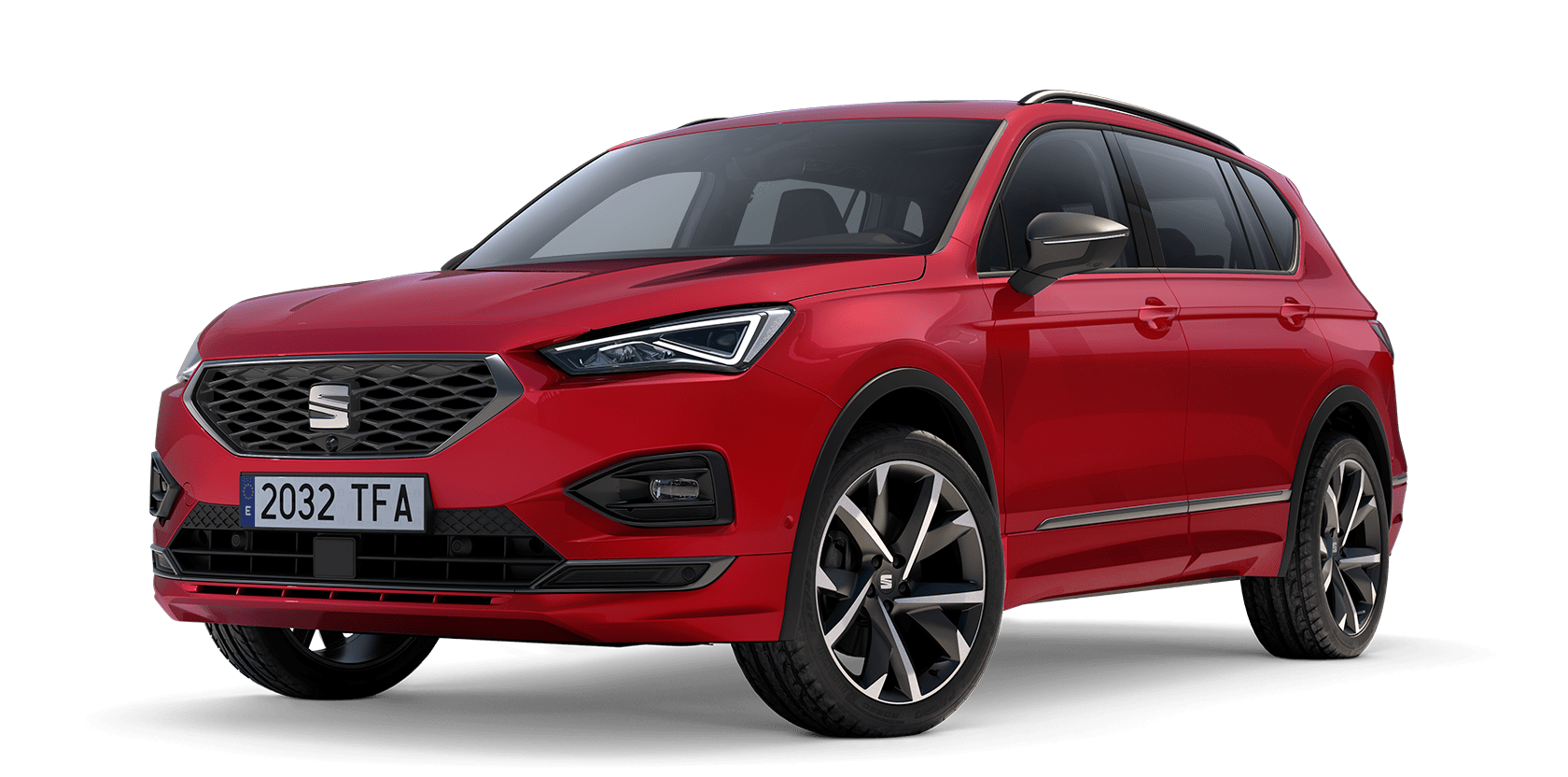 SEAT Tarraco en couleur rouge avec jantes en alliage 20”