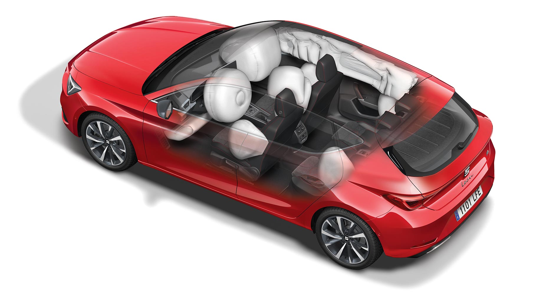 La nouvelle SEAT Leon vue airbags intérieurs