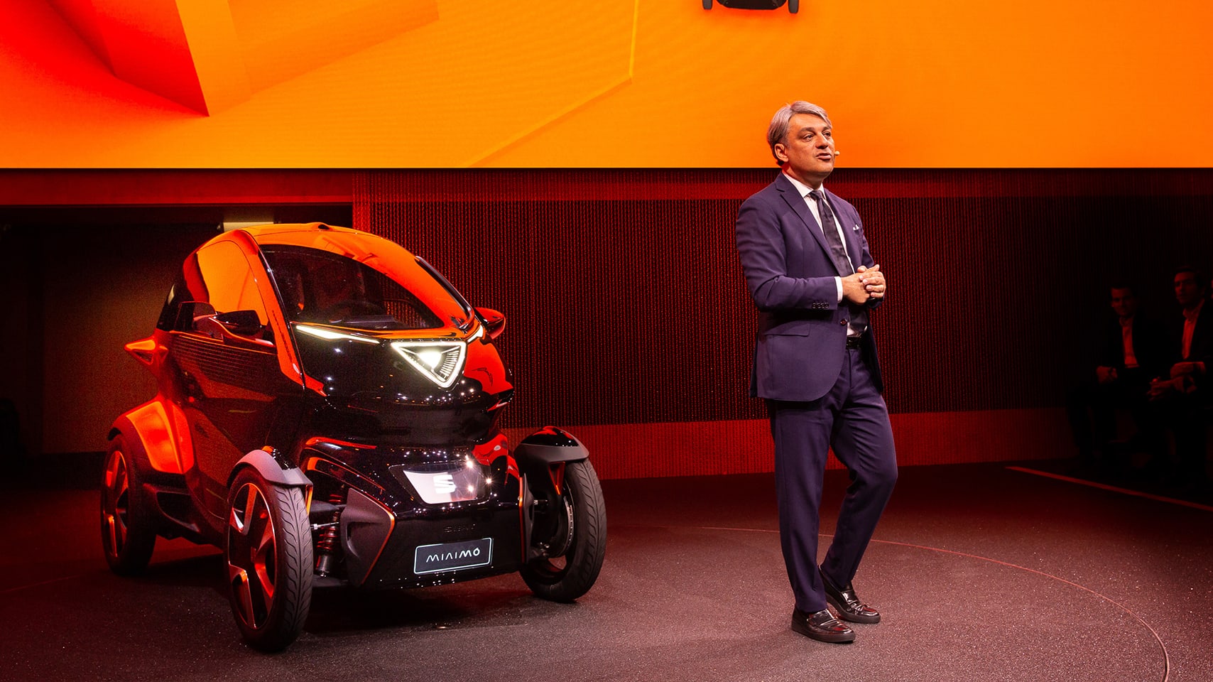 Présentation SEAT Minimó à l'évènement MWC avec Luca de Meo