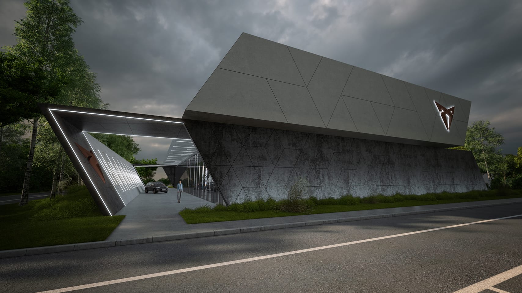 Accès routier au nouveau siège social de CUPRA