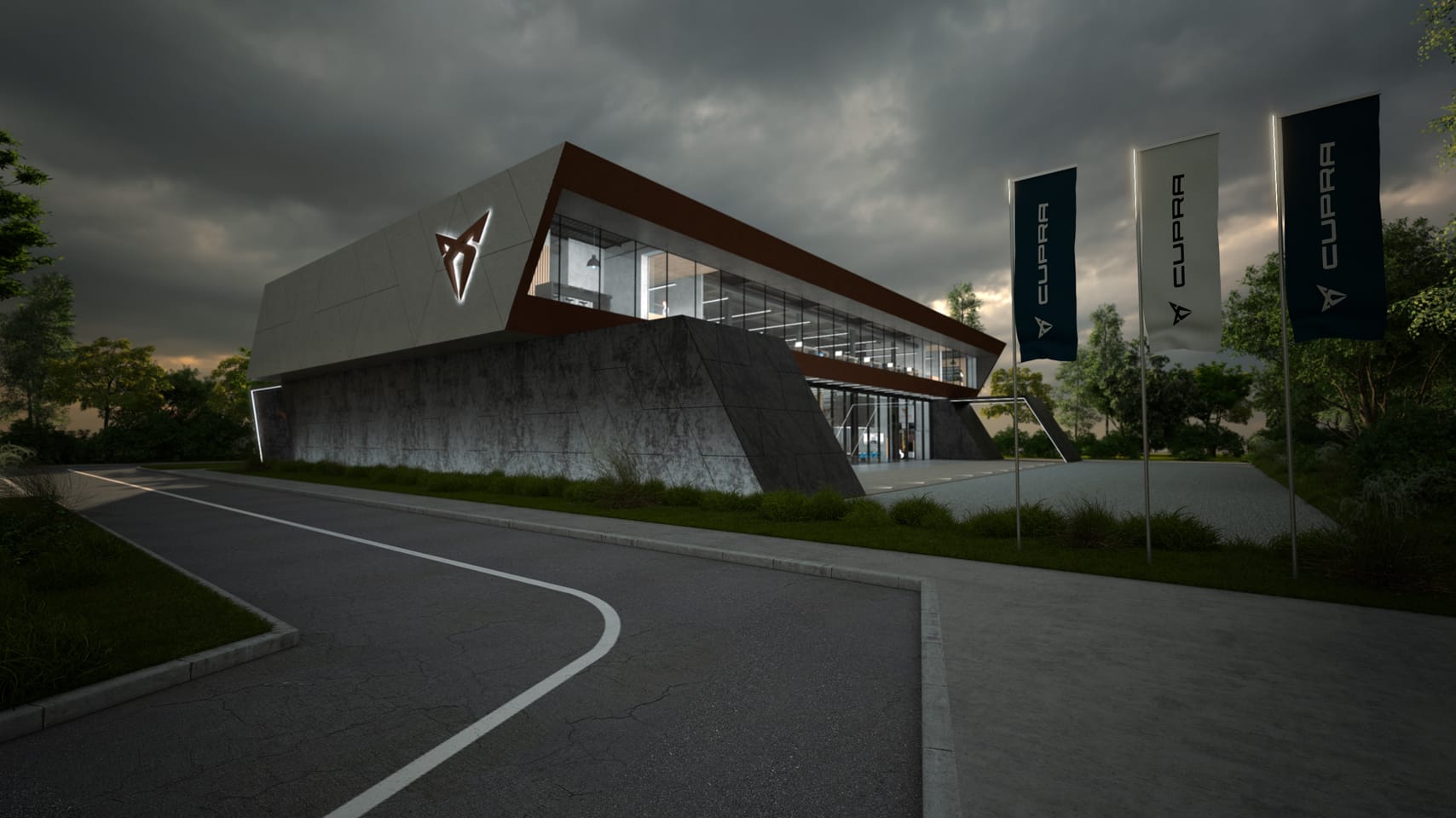 Accès routier au nouveau siège social de CUPRA