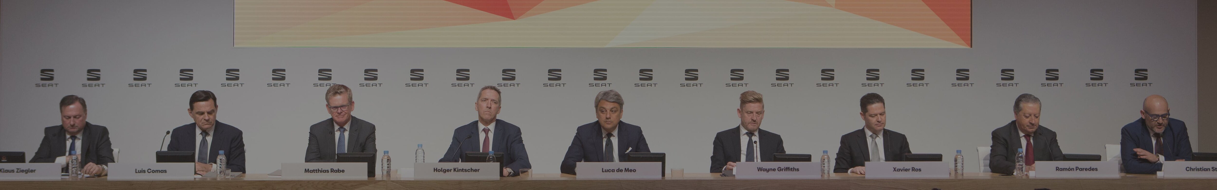Une année de tous les records - Comité de direction SEAT. President directeur général Luca de Meo à la conférence média annuelle SEAT 2018