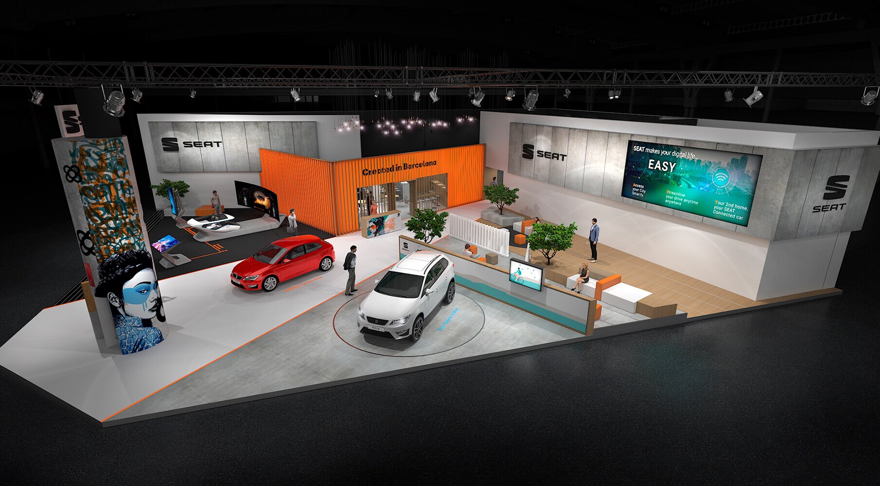 Design de l'espace SEAT au Mobile World Congress 2018 -  SEAT au Mobile World Congress 2018