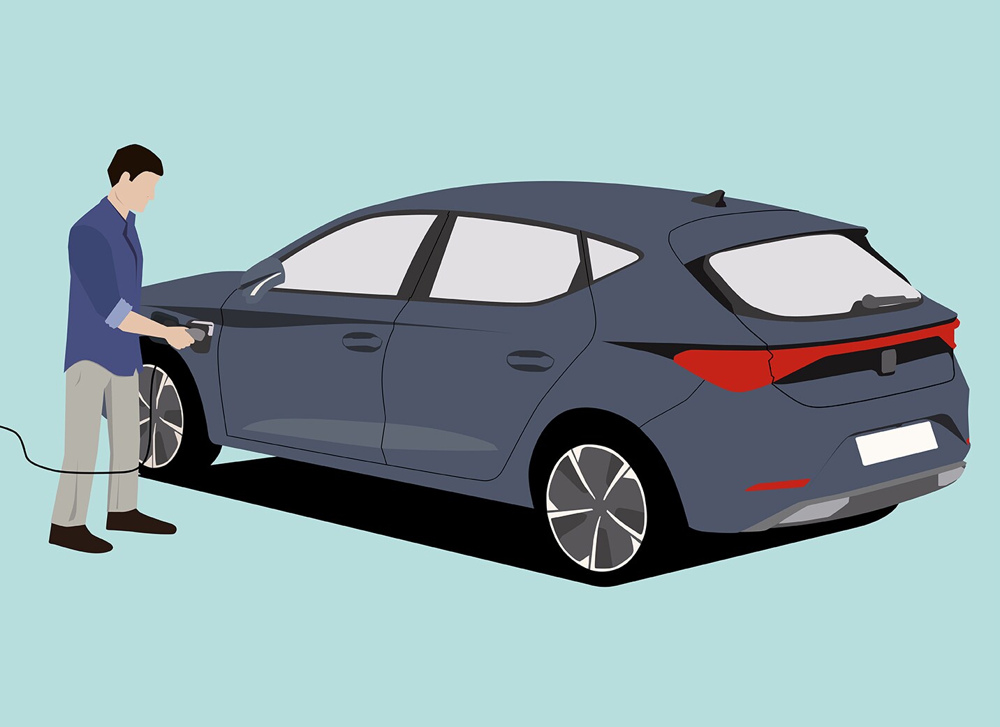 Comment recharger votre voiture électrique SEAT à la maison avec le chargeur wallbox étape trois connecter le chargeur à la voiture